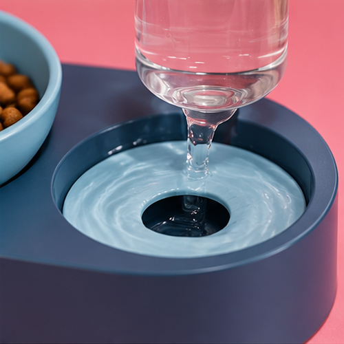 Double gamelle pour chat et chien avec réservoir