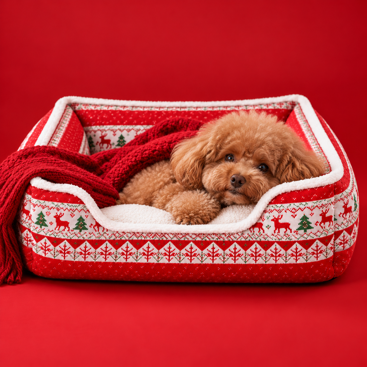 Coffret de Noël DOUG : panier motif renne