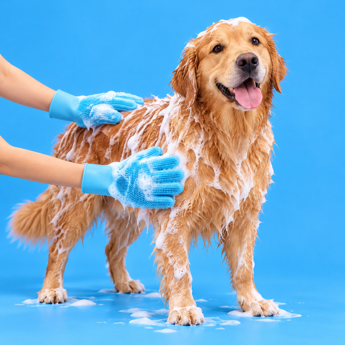 Gant de toilettage en silicone